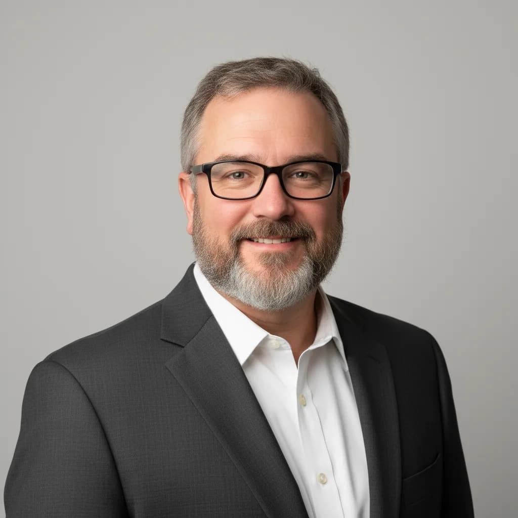 Click to zoom LinkedIn Profile Photo Generated Example 1 - Nano Banana AI Transformation Result